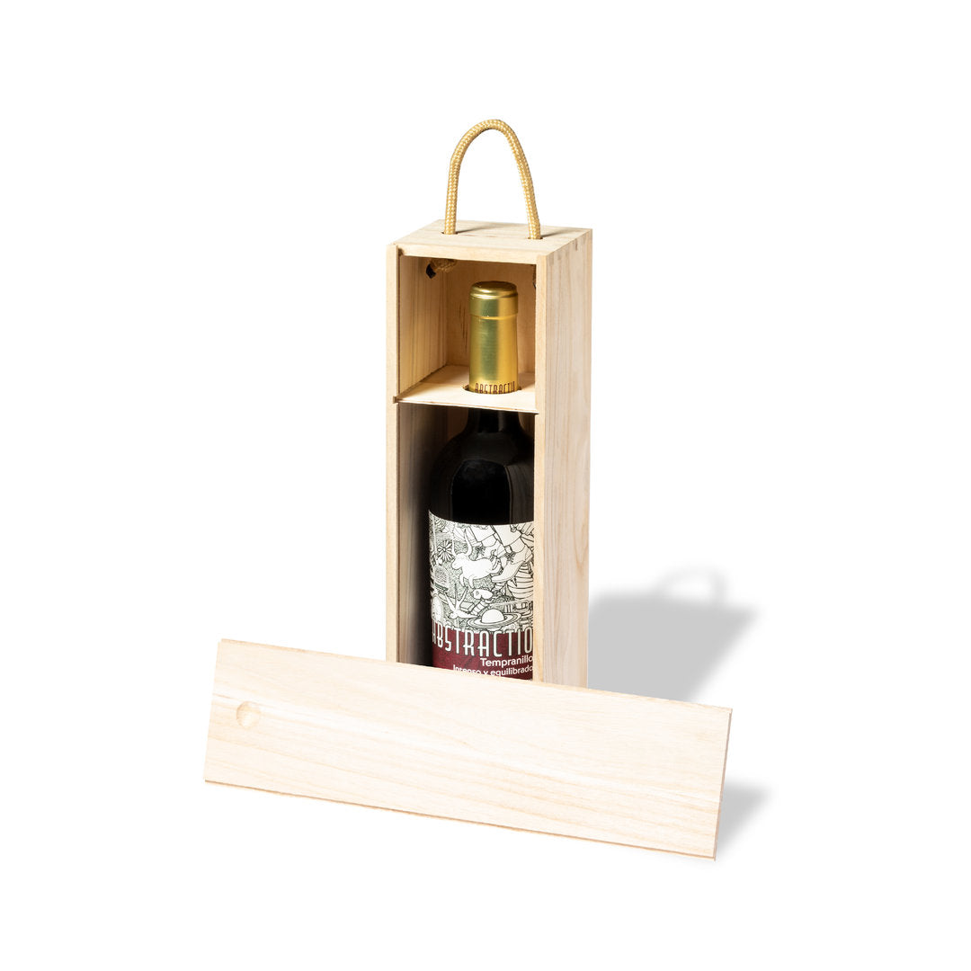 Boite de présentation 1 bouteille en bois GRIMBUR
