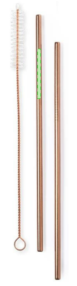 Set de 2 pailles en acier inoxydable FIRUX