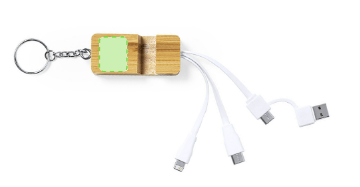 Chargeur porte clés en bambou DRUSEK