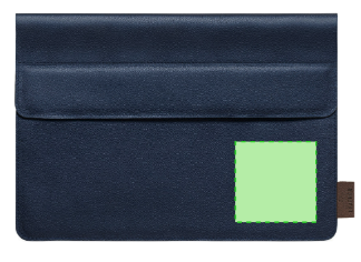 Housse pour ordinateur portable en rpet résistant rembourré en cuir recyclé KROLL