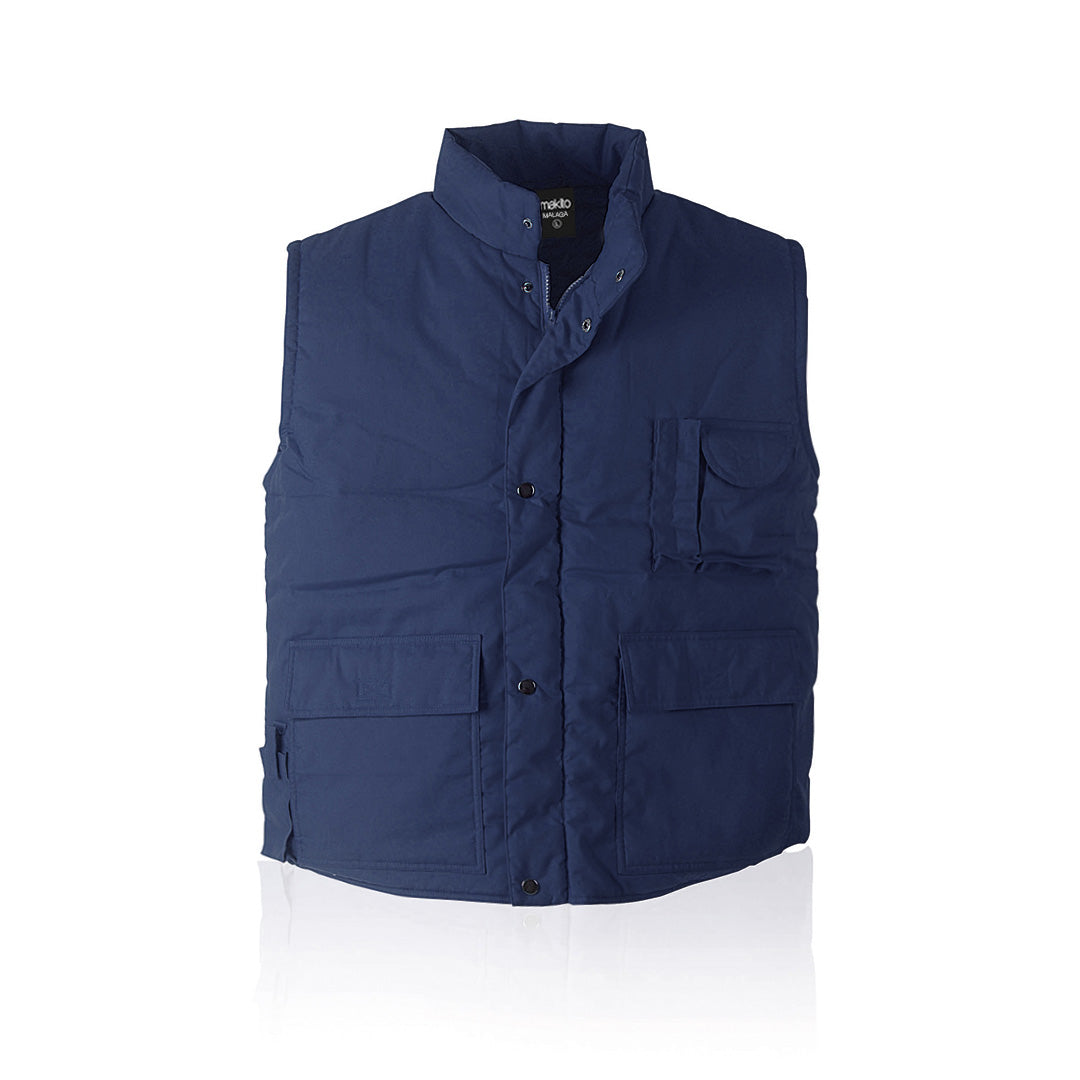 Gilet bleu sans manche 35% coton