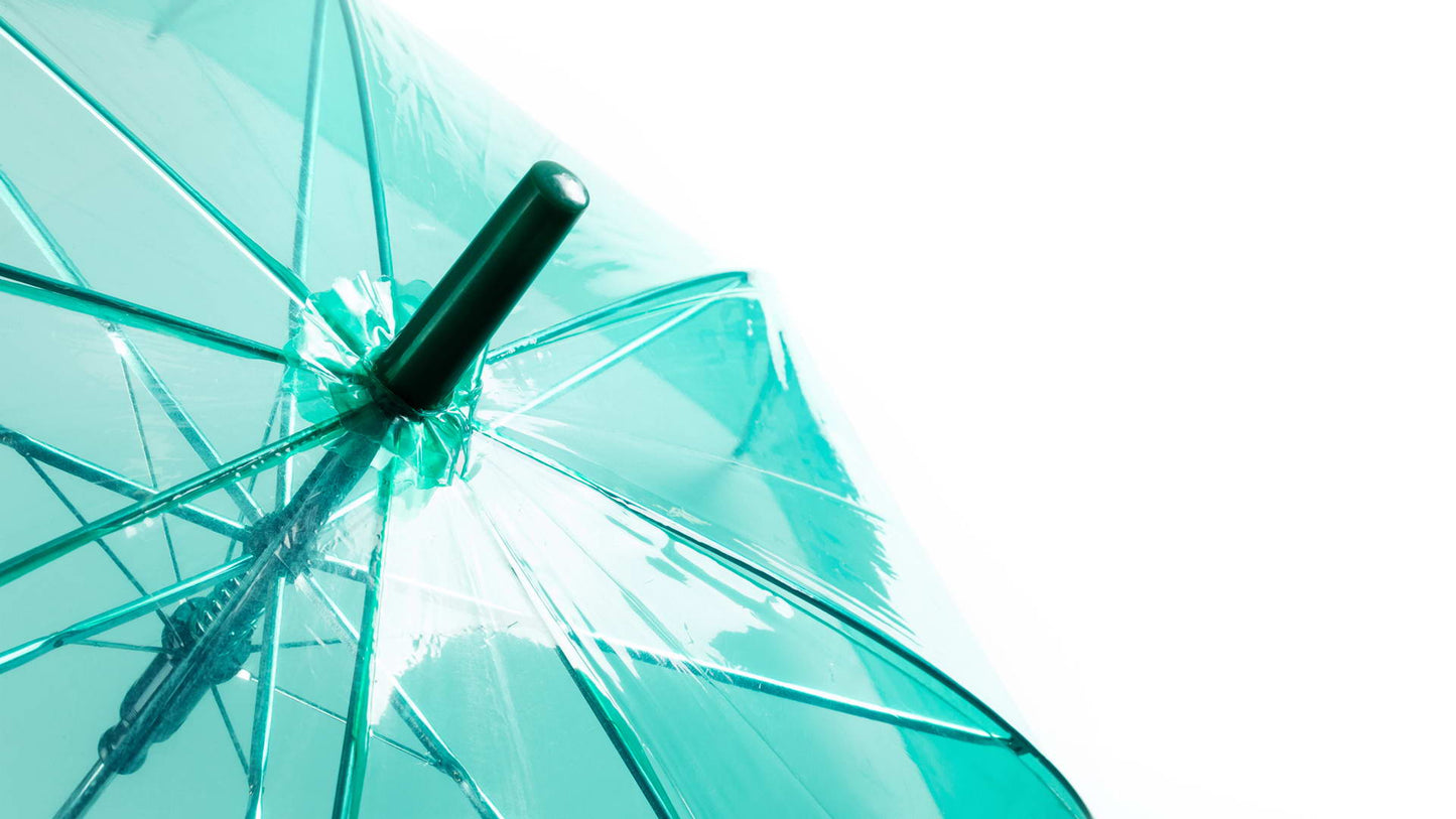 Parapluie en POE résistant, 105 cm, ouverture automatique, bouton pression.