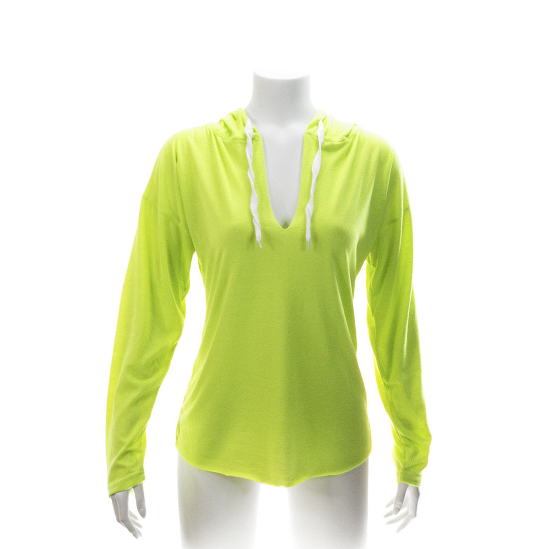 t-shirt jaune avec cordelettes blanche