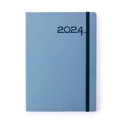 Agenda format a5 en carton solide et papier SETREN bleu