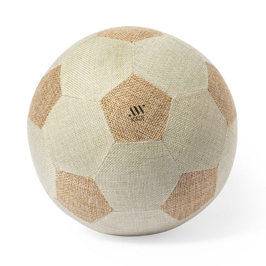 Ballon de football FIFA taille 5 au design rétro bicolore, panneaux hexagonaux naturels et pentagonaux marrons personnalisable logo entreprise