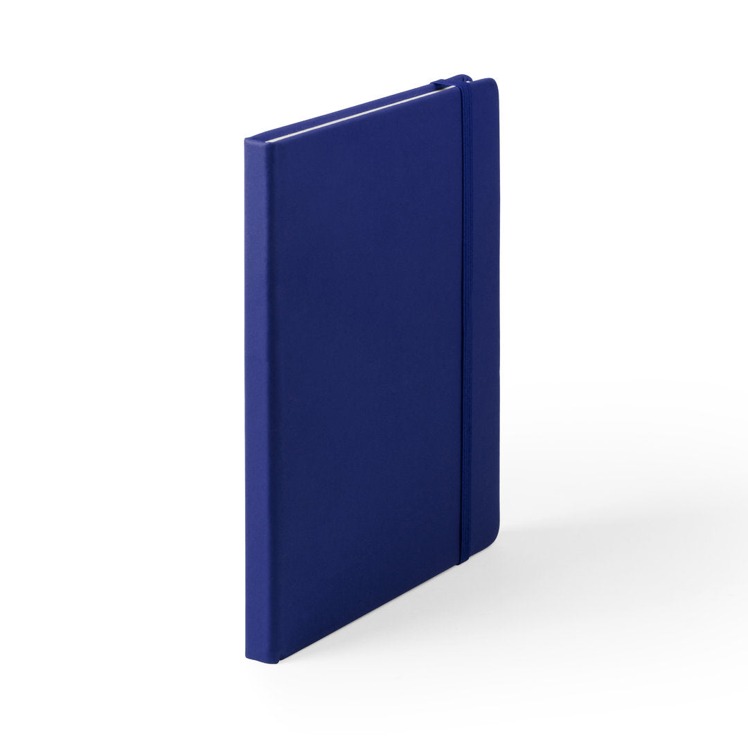 Bloc notes avec couverture rigide en cuir pu (similicuir), 100 feuilles CILUX bleu