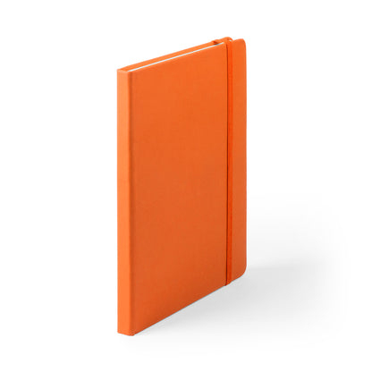 Bloc notes avec couverture rigide en cuir pu (similicuir), 100 feuilles CILUX orange