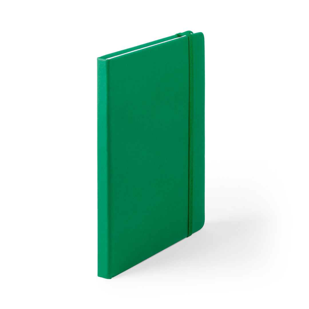 Bloc notes avec couverture rigide en cuir pu (similicuir), 100 feuilles CILUX vert