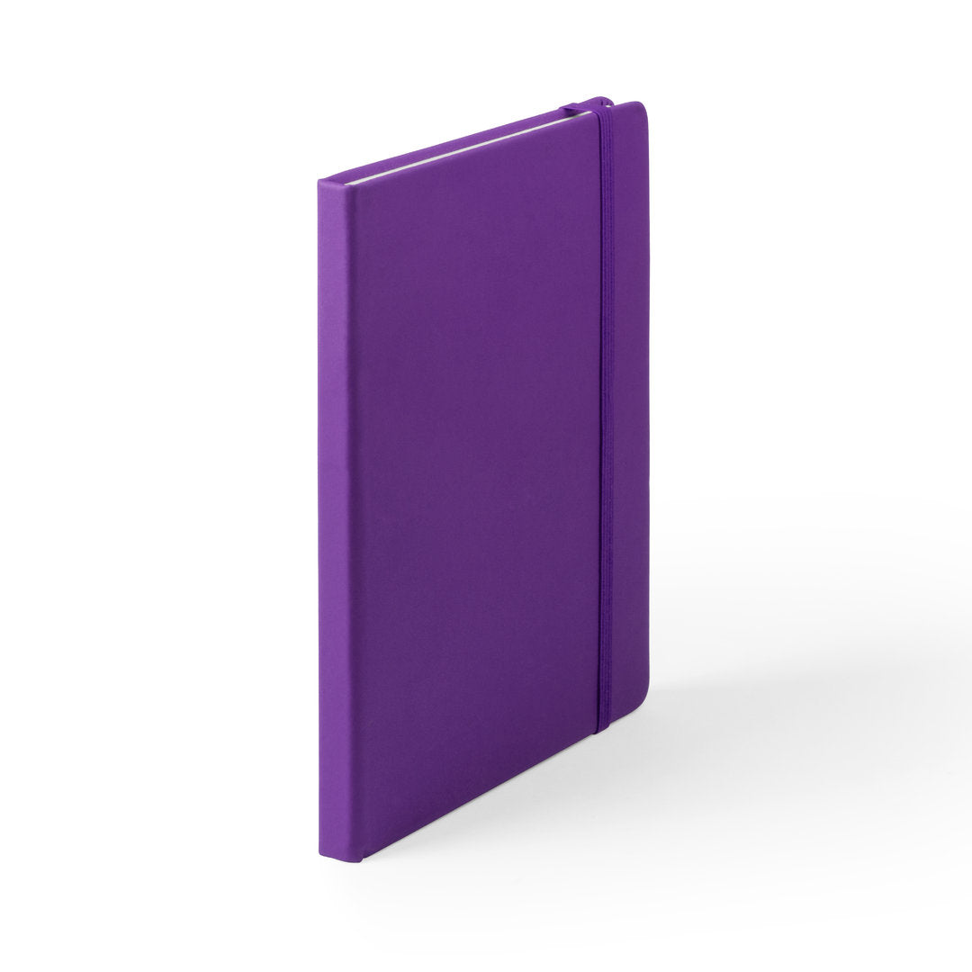 Bloc notes avec couverture rigide en cuir pu (similicuir), 100 feuilles CILUX violet