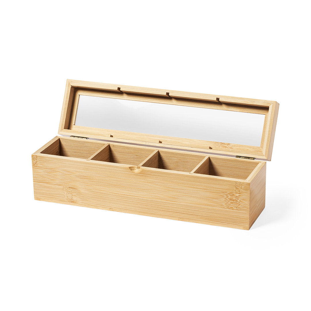 Boîte pour le thé en bambou ZIRKONY