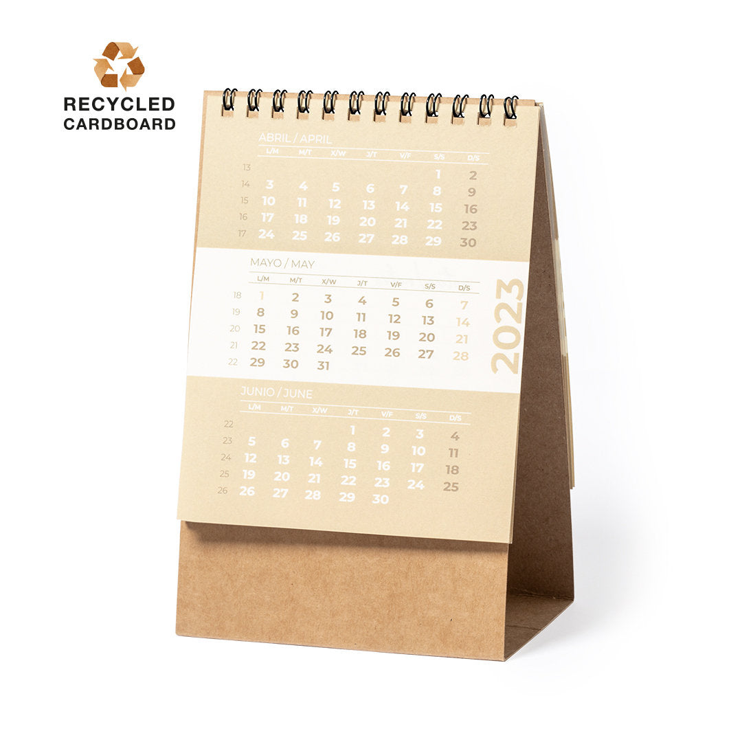 Calendrier de bureau avec carton recyclé LASOW – TRANS LASER