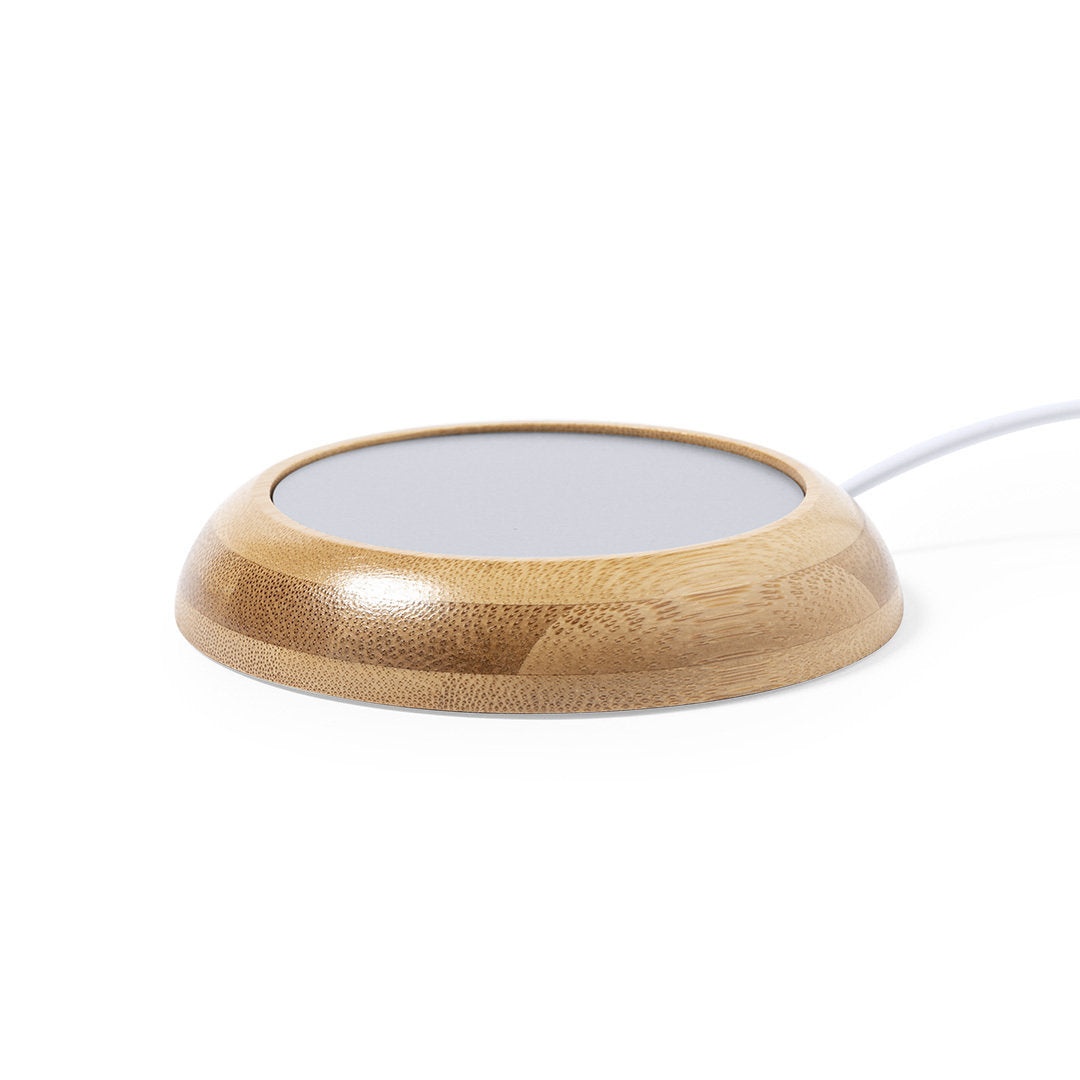 Chauffe tasse connexion usb en bambou personnalisable