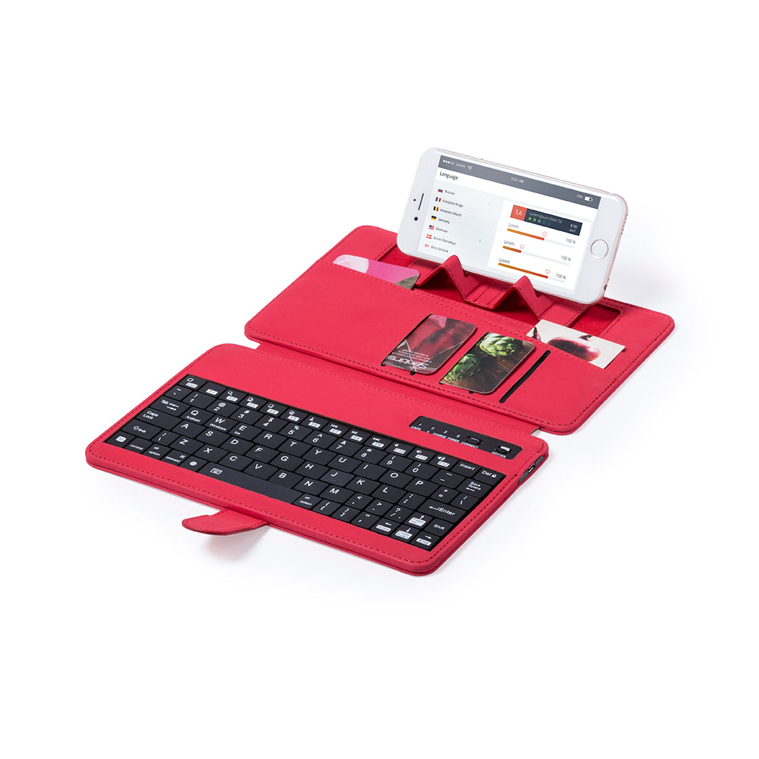 Clavier 1000 mAh Bluetooth similicuir DUSTIN