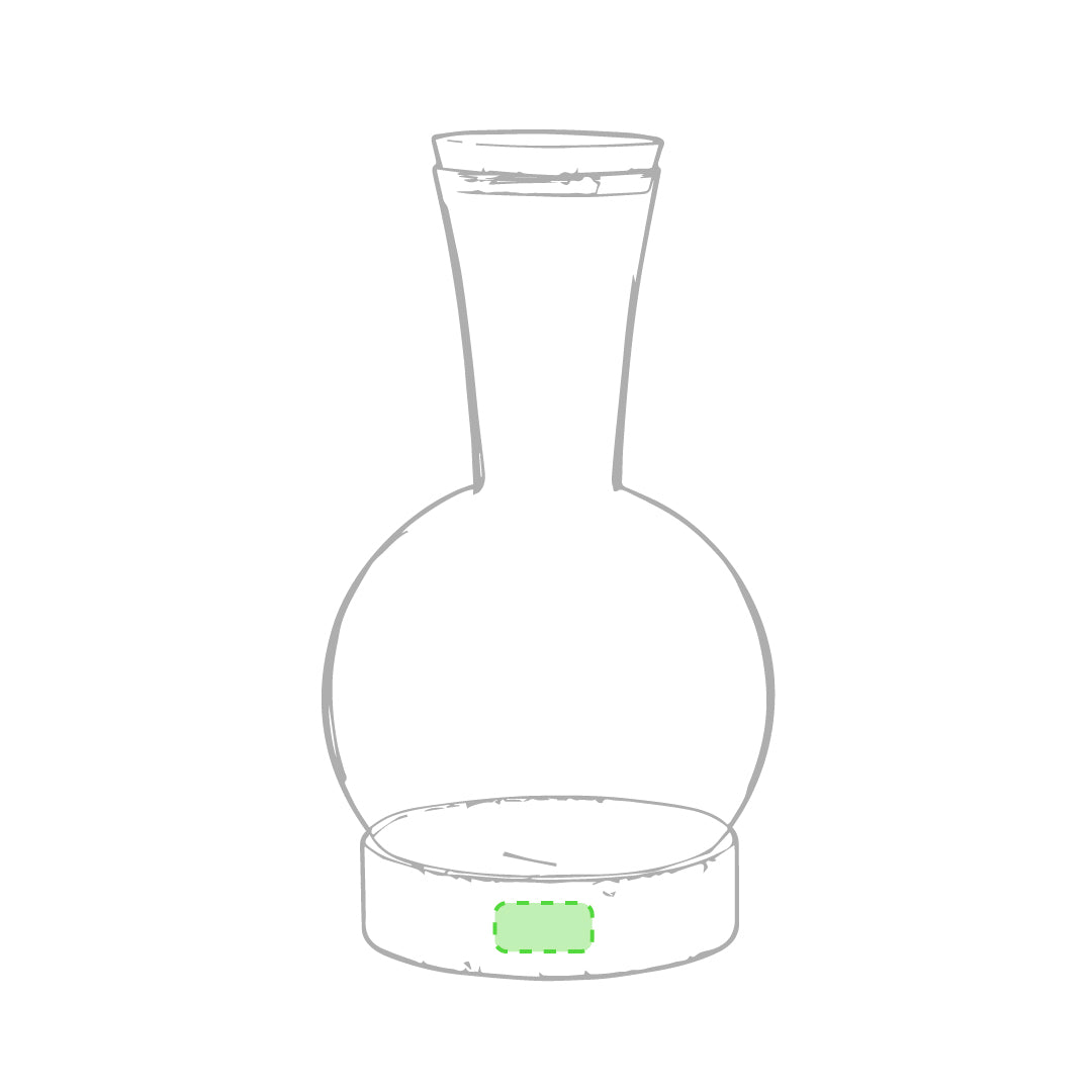 Décanteur en verre borosilicate avec base et bouchon en liège SEIRTEN