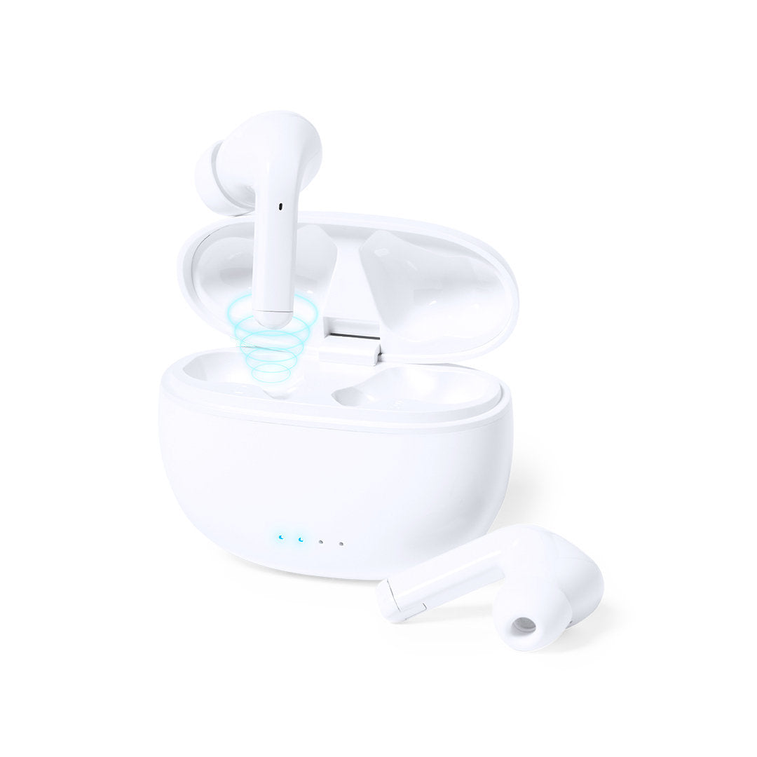 Écouteurs intra-auriculaires avec poste de charge 300 mAh personnalisation logo entreprise