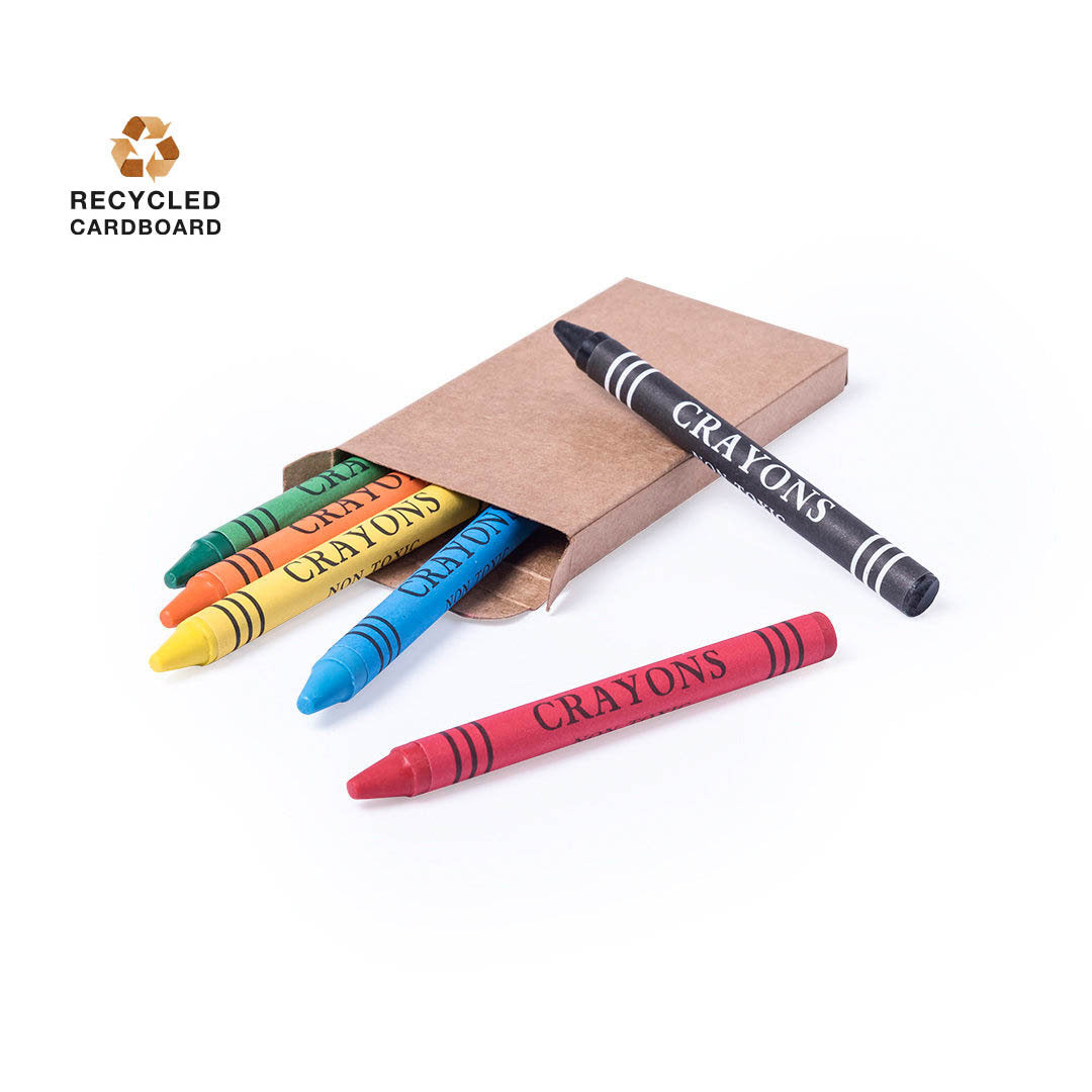 Ensemble de 6 crayons de cire PICHI personnalisable logo entreprise