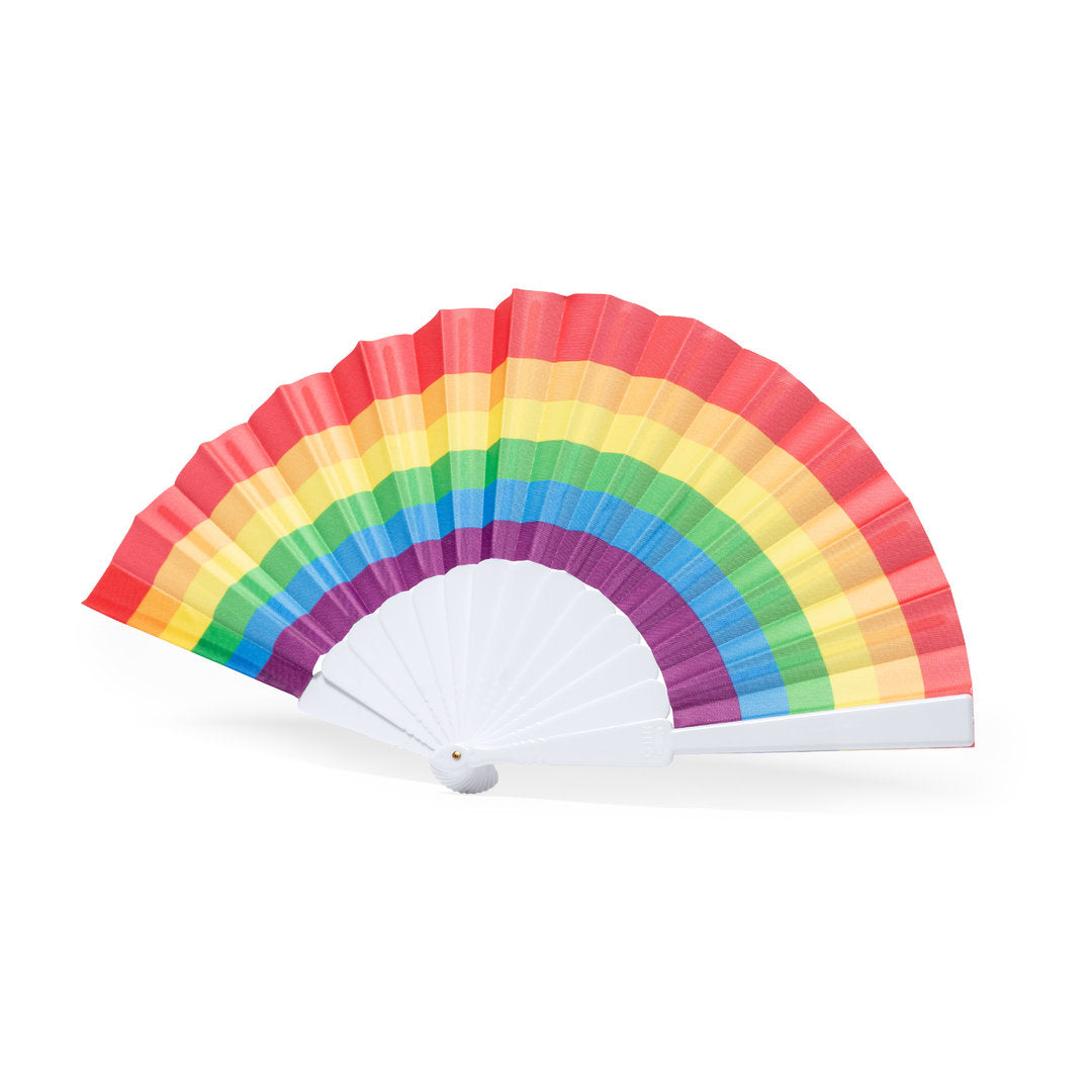 Eventail arc-en-ciel en RPET et polyester RUPAUL