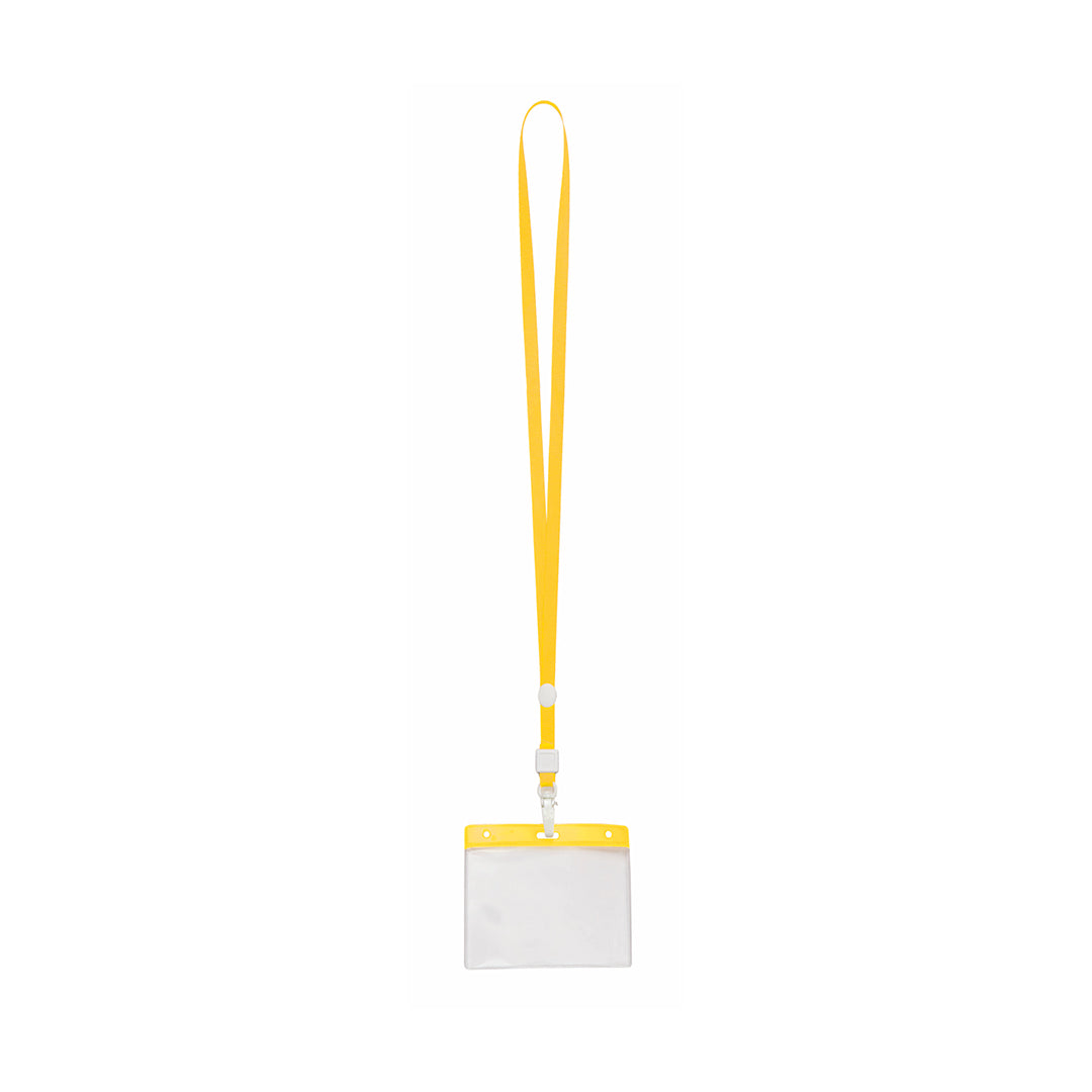 Lanyard en polyester avec badge en pvc MAES jaune