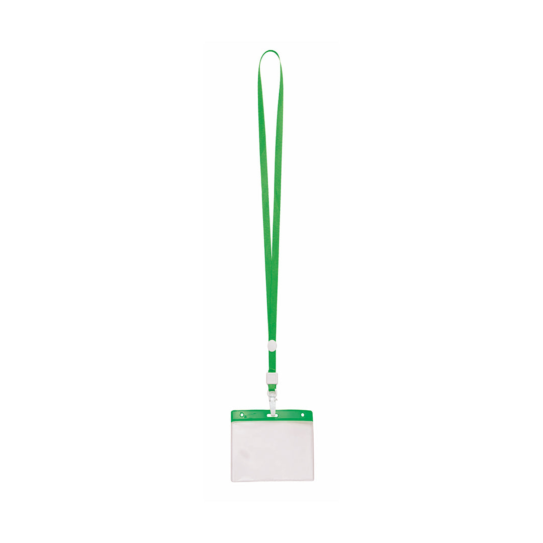 Lanyard en polyester avec badge en pvc MAES vert