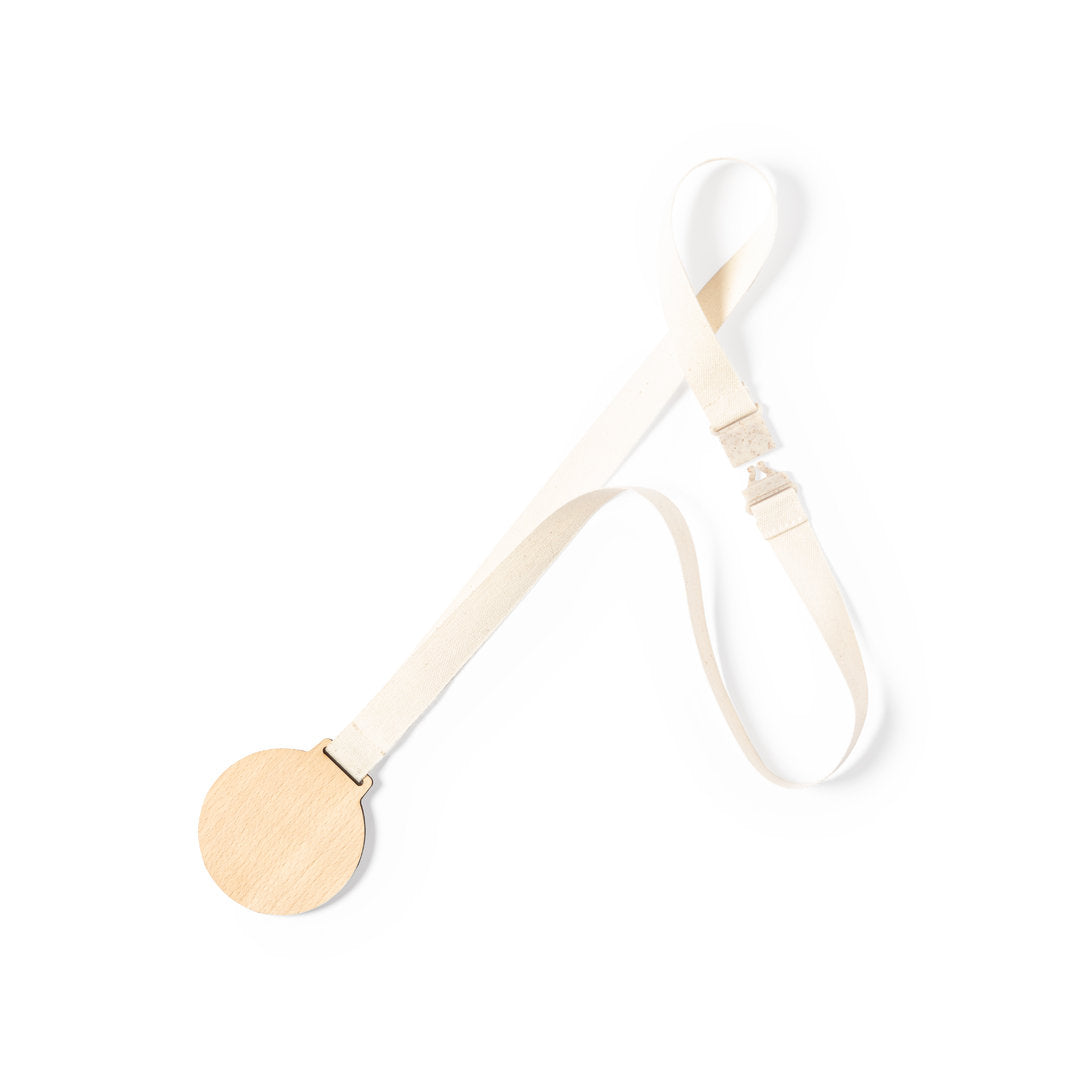 Médaille en bois naturel, coton et fibre de blé GUSTER