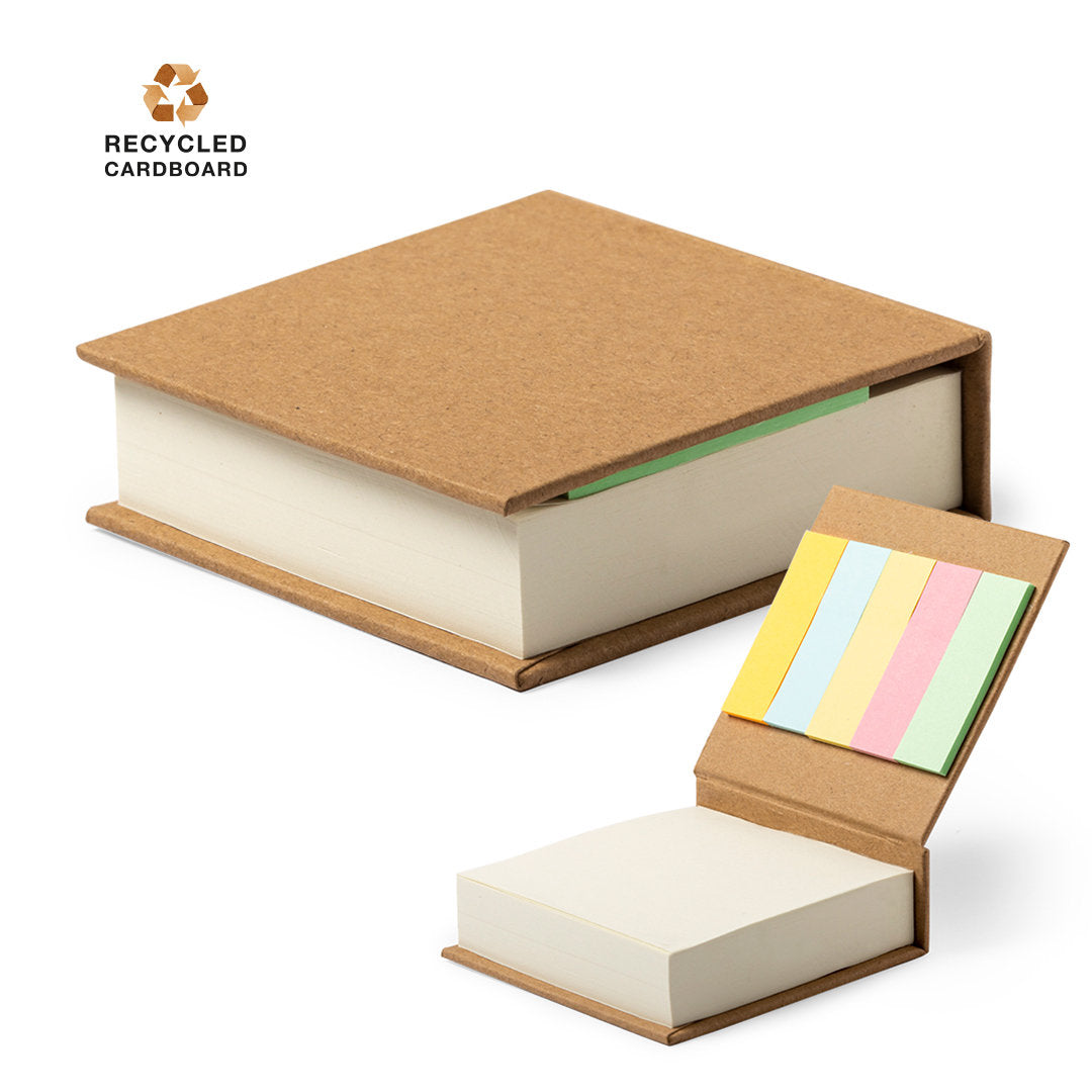 Porte notes avec marquages auto-collants en carton recyclé LERYL