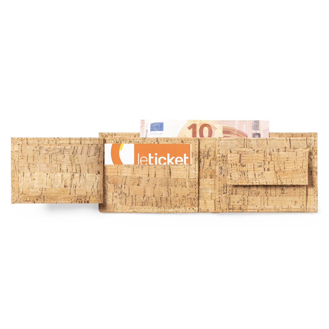 Portefeuille en liège naturel AQUILAX