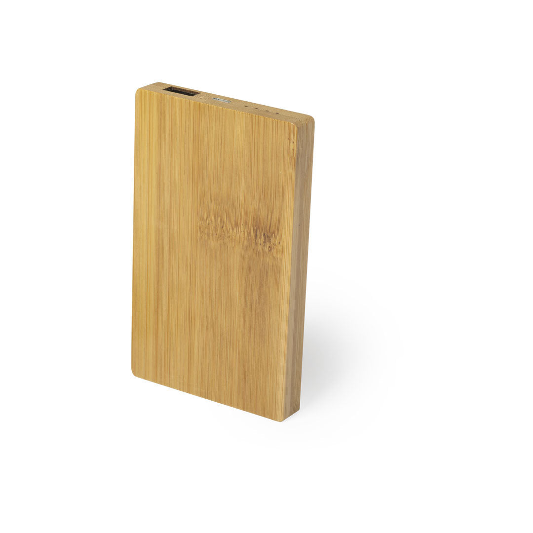 Power Bank 5 000 mAh en bambou NIPAX