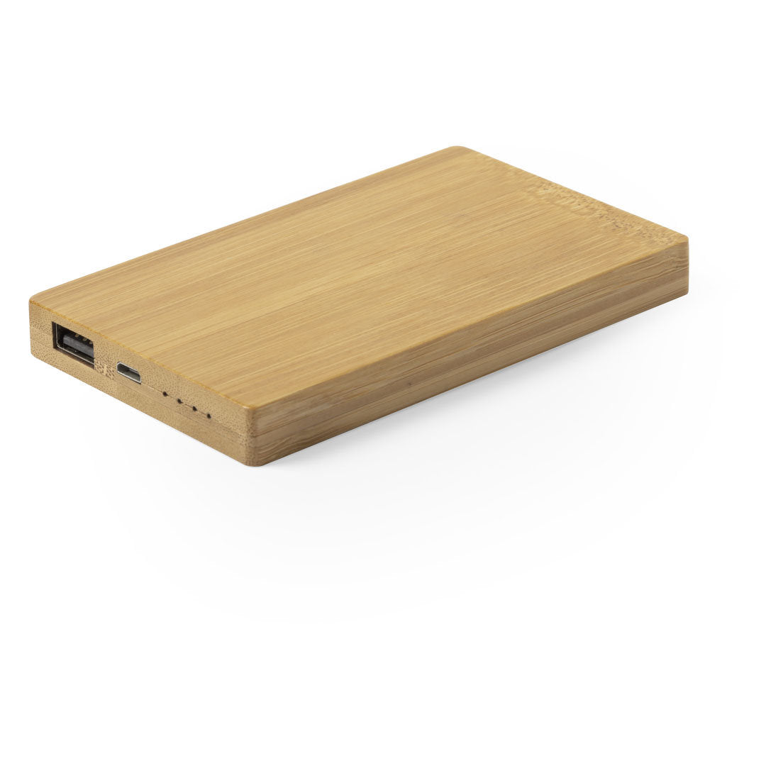 Power Bank 5 000 mAh en bambou NIPAX