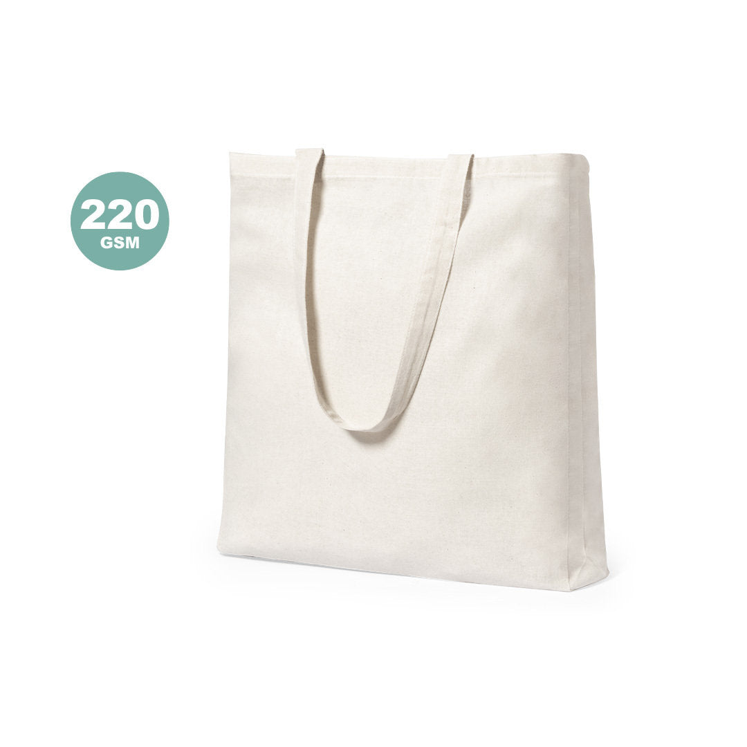 Sac durable en coton 100% naturel de 220g/m2, robuste pour un usage quotidien personnalisable logo entreprise
