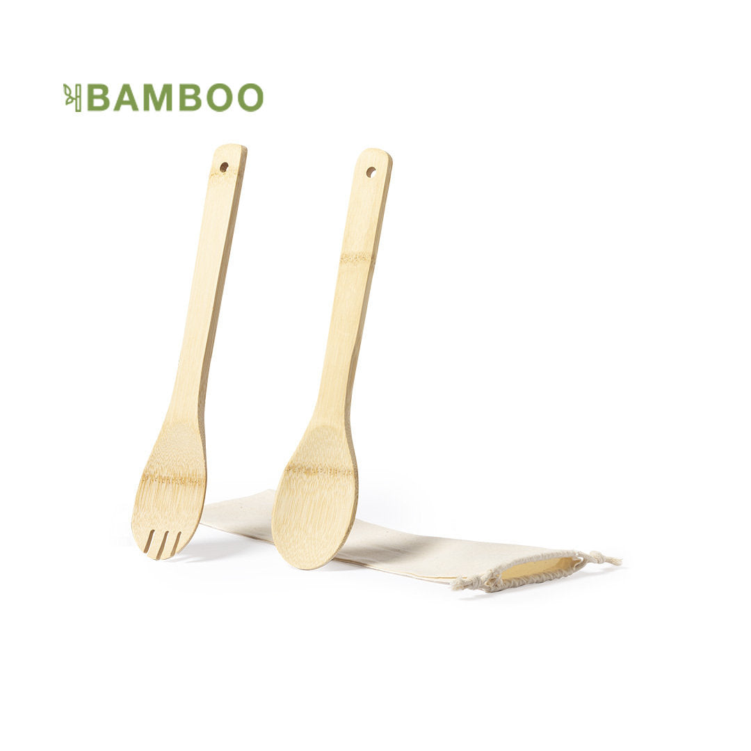 Service à salade avec 2 ustensiles en bambou BERTER