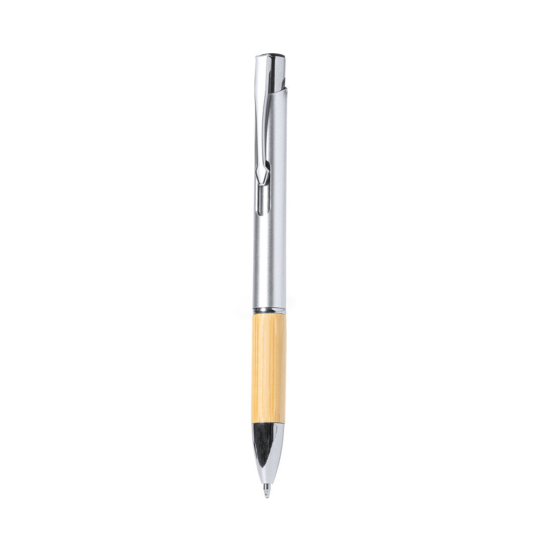 Stylo à bille mécanisme poussoir bambou YACKETS