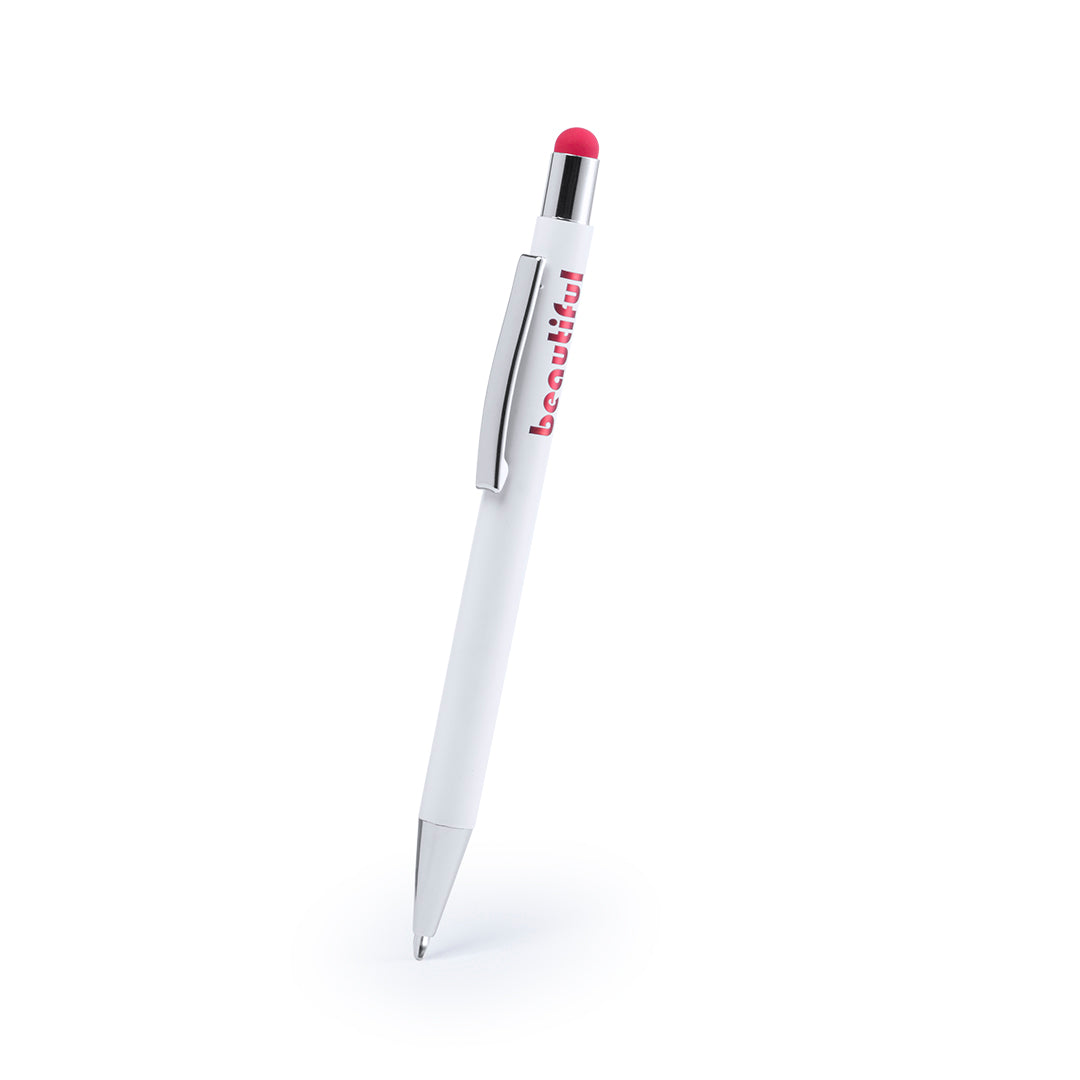 Stylo bille en aluminium blanc WONER