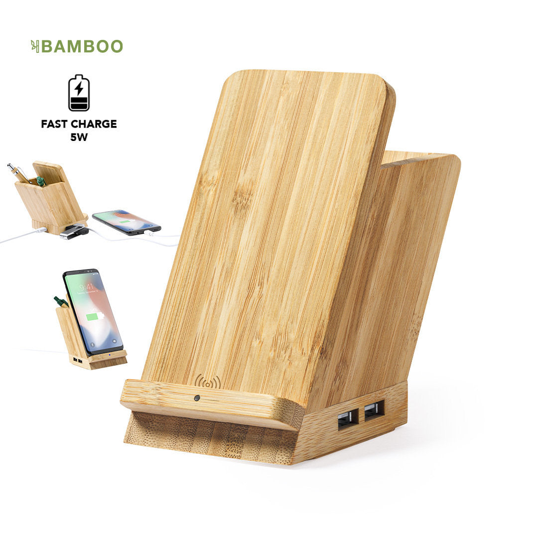 Stylo multifonction avec fonction sans fil 5 watts en bambou