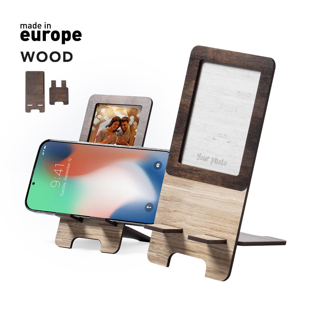 Support pour mobile en bois naturel