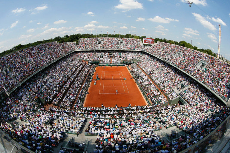 terrain de tennis à Roland-Garros remplit 