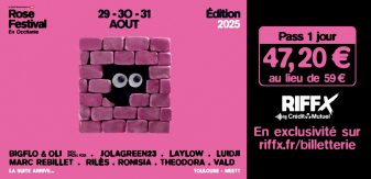 affiche 2025, rose festival avec le prix du pass 1 jour,  les dates et les artistes en tête d'affiche