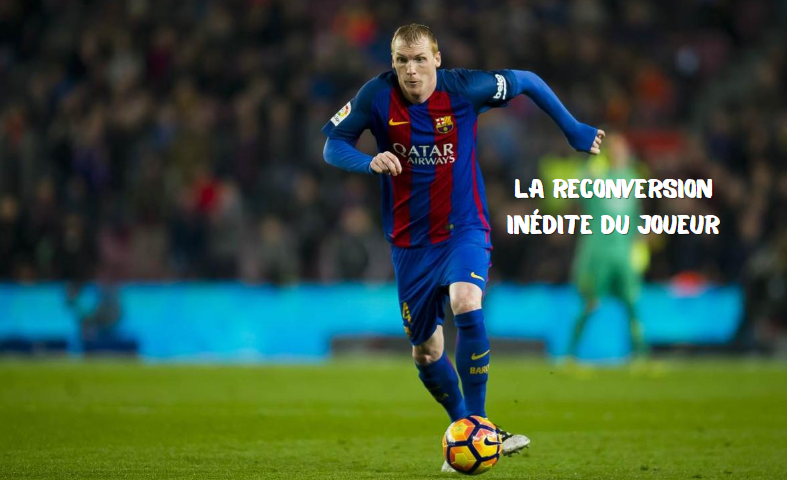 joueur Jérémy Mathieu avec le club du FC barcelone lors d'un math 