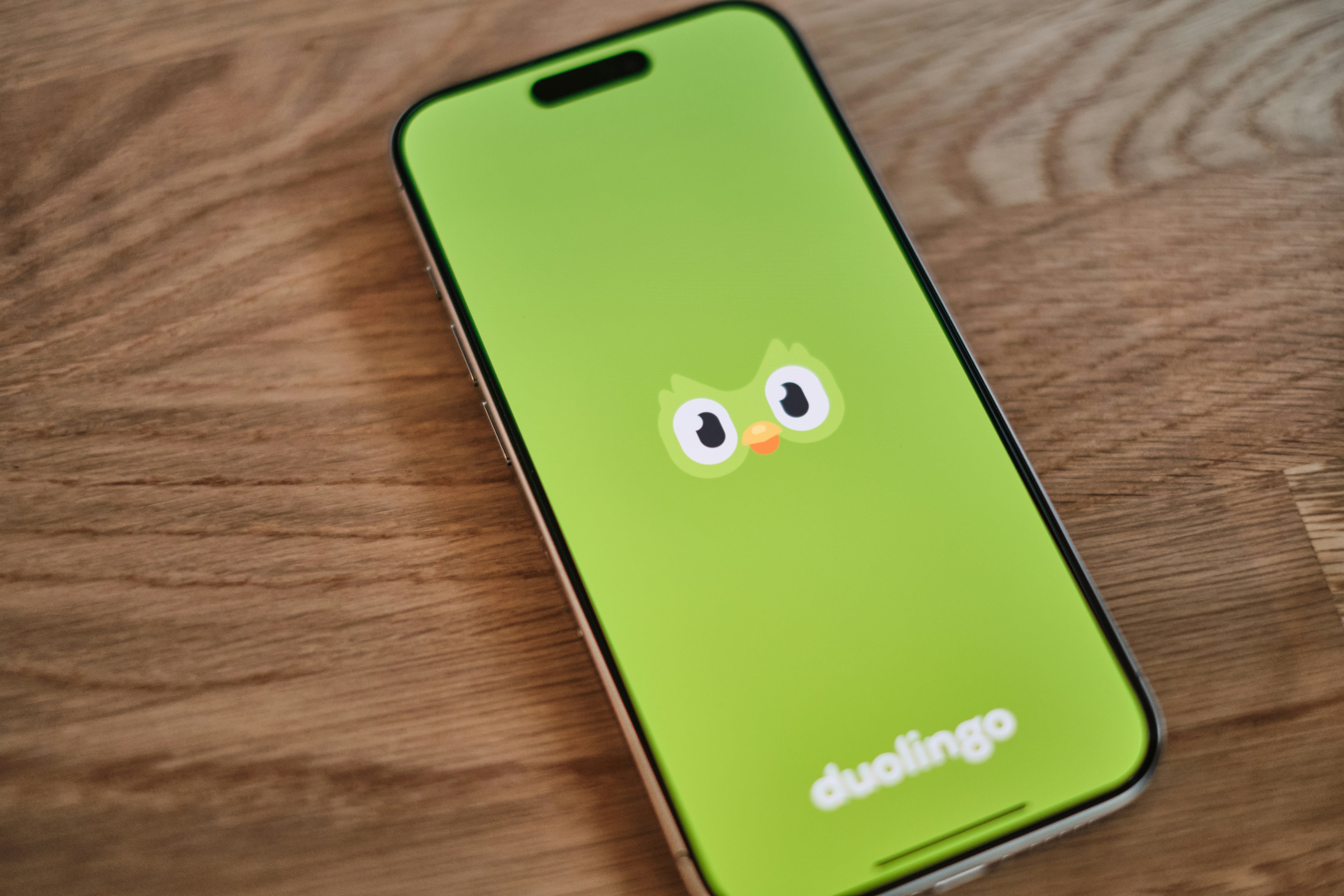 iphone sur l'application duolingo