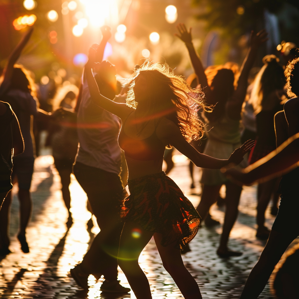 Des gens dansent à l'occasion de la journée internationale de la danse