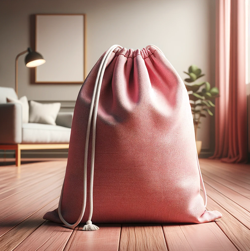 balluchon rose personnalisable dans une maison