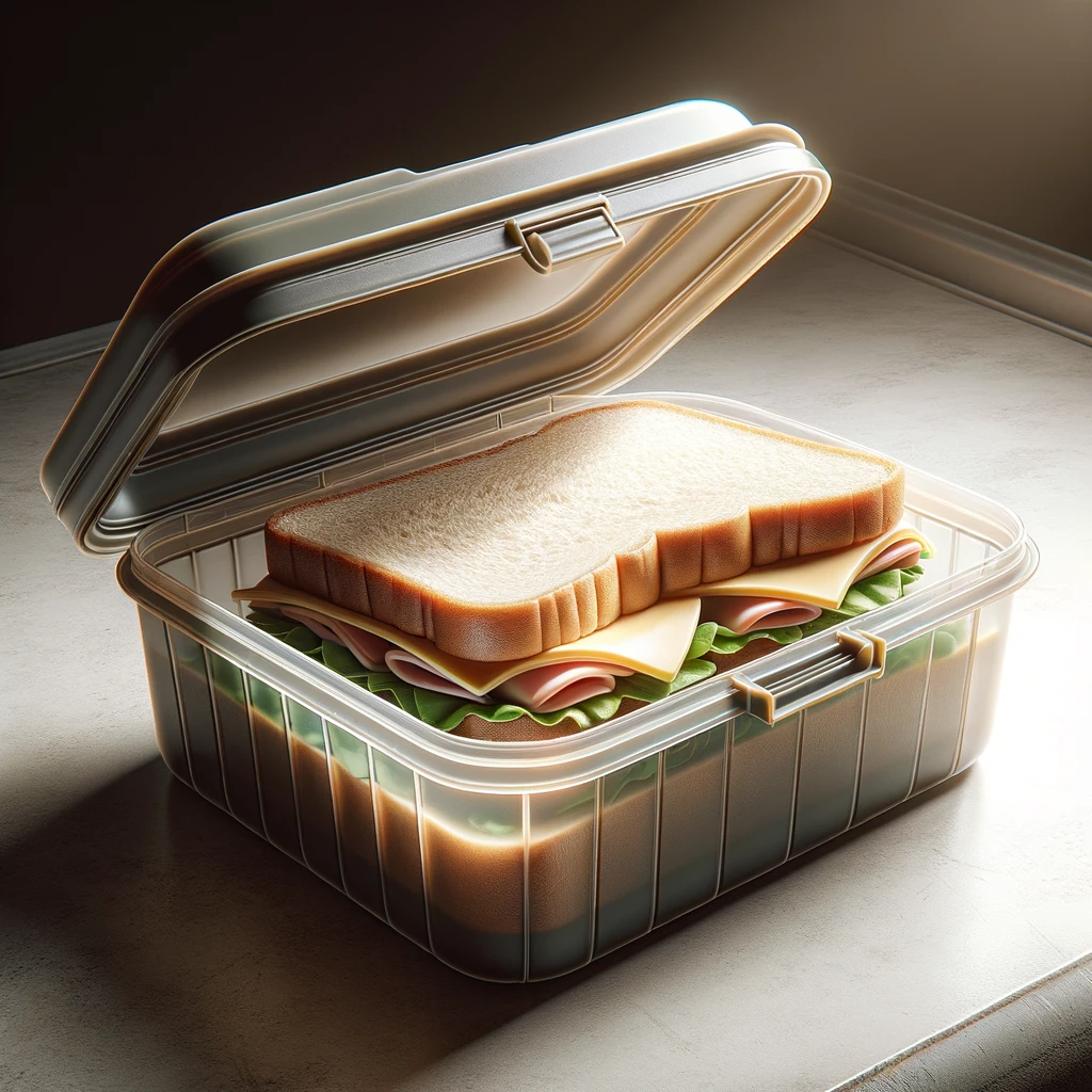 Magnifique représentation de l'utilisation même d'une boîte à sandwich personnalisée et conçue par trans laser dans le but de pouvoir satisfaire toute votre clientèle ainsi que vos collaborateurs
