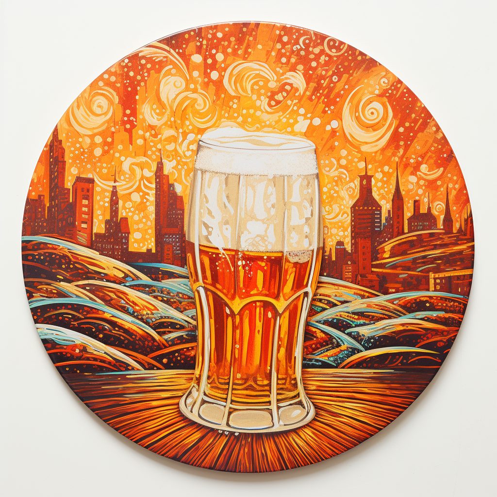 Dessous de verre personnalisé avec le logo d'une brasserie gravé dessus au laser grâce aux technologies de pointe de l'entreprise TransLaser