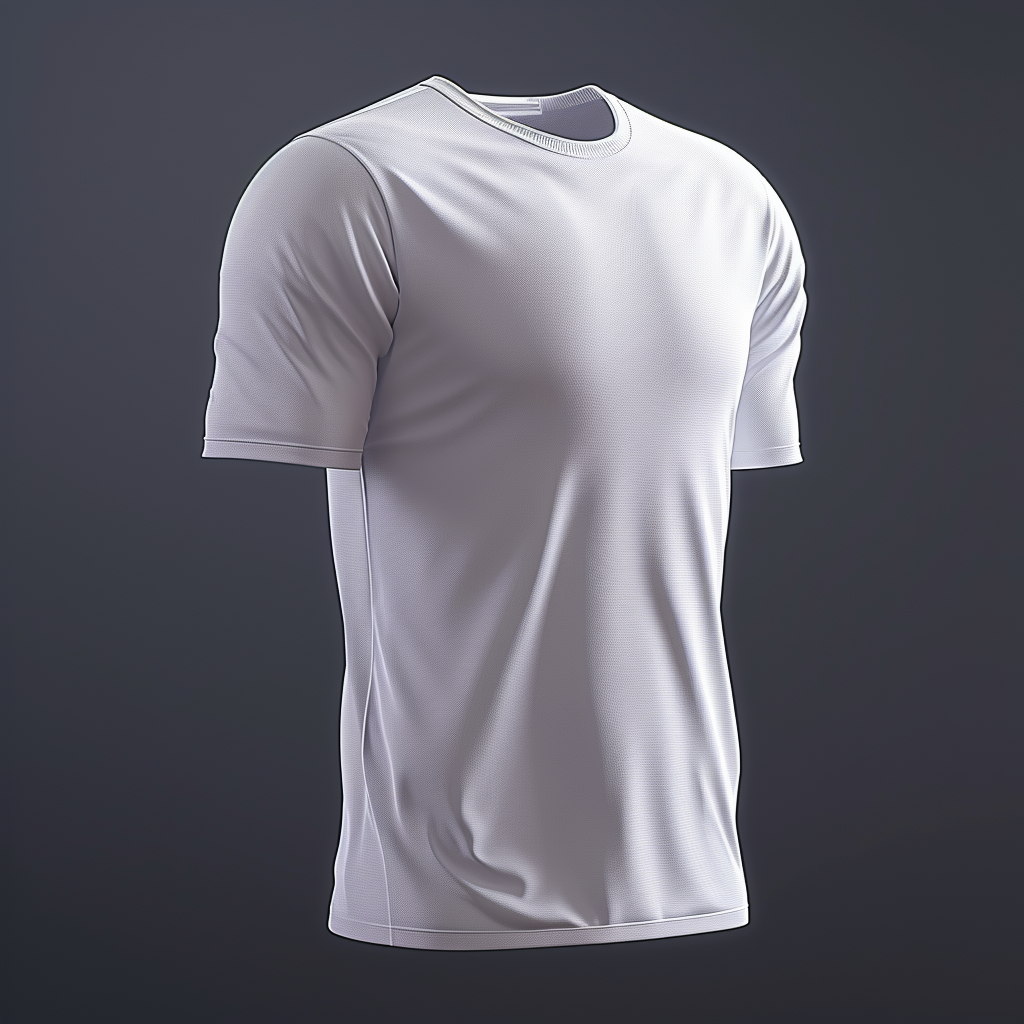 t-shirt promotionnel blanc sur fond gris foncé