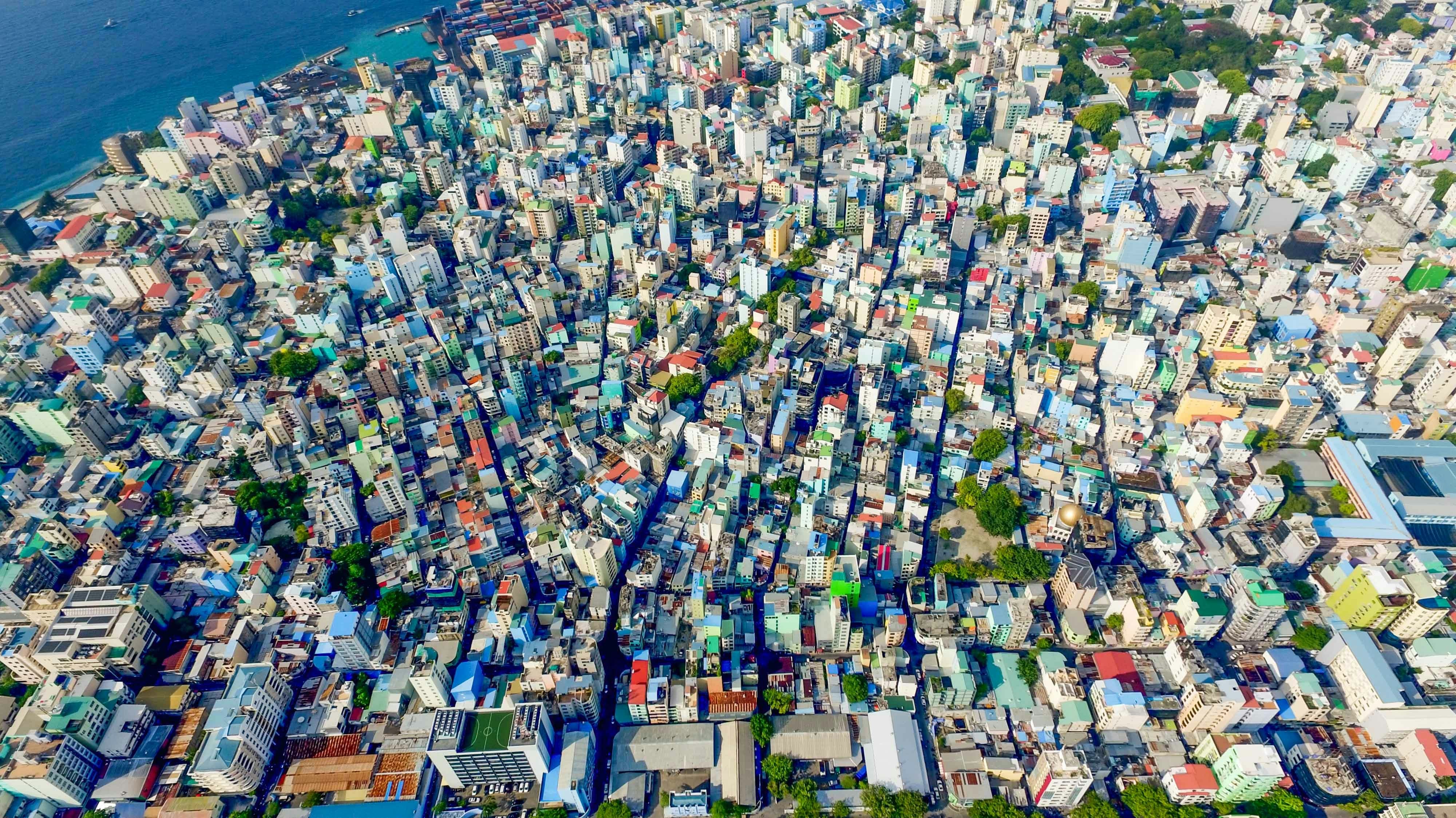 Malé vue du ciel - habitations