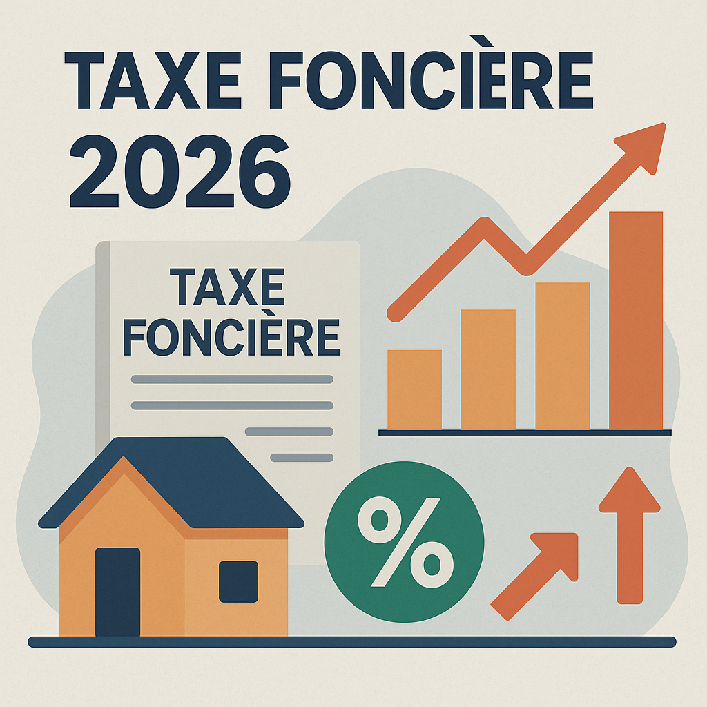 maison avec graphique taxe foncière qui augmente pour 2026
