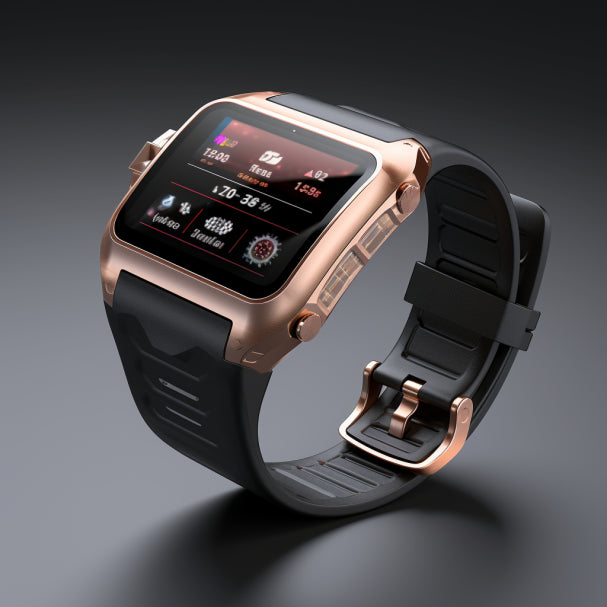 montre connectée personnalisable, aux couleurs d'une entreprise ayant démarchée trans laser