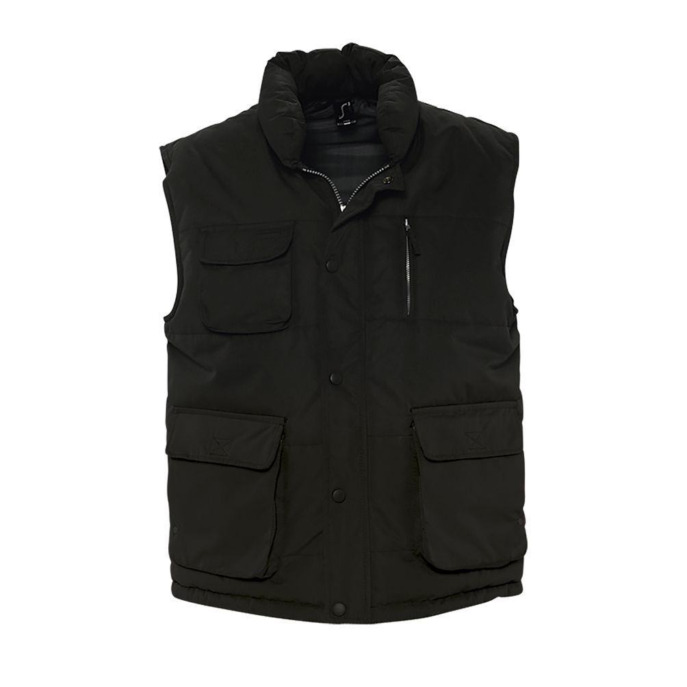 Bodywarmer noir sur fond blanc