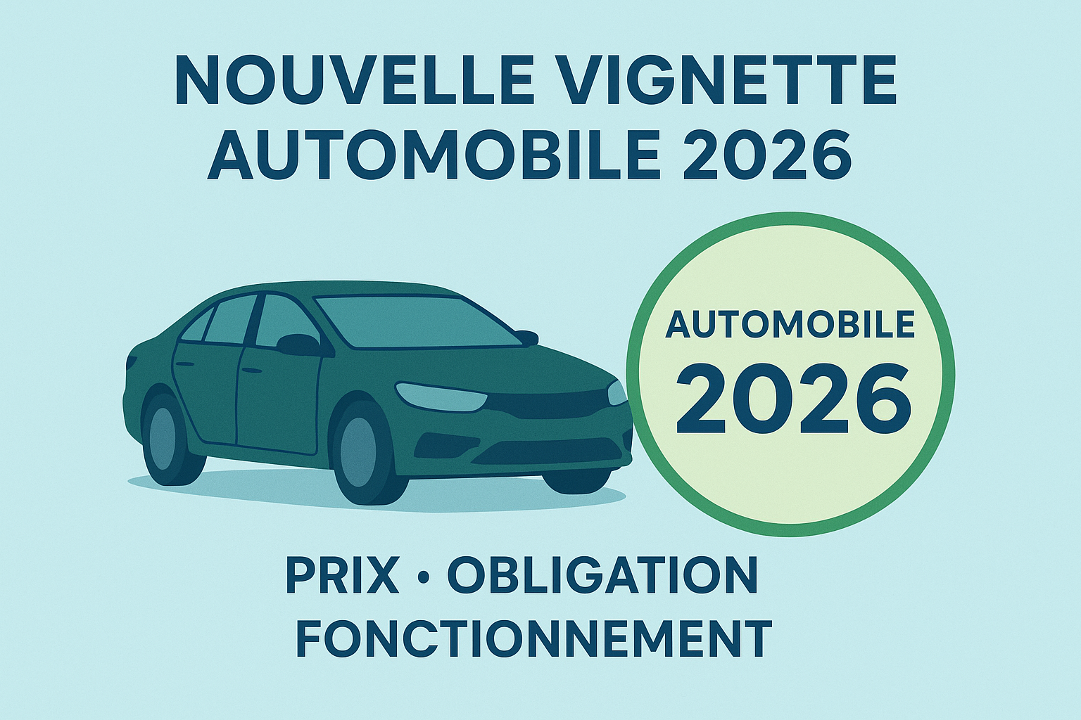 nouvelle vignette automobile 2026 prix obligation fonctionnement