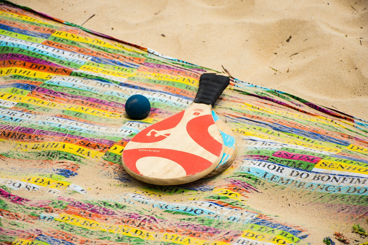Raquette de plage avec balle
