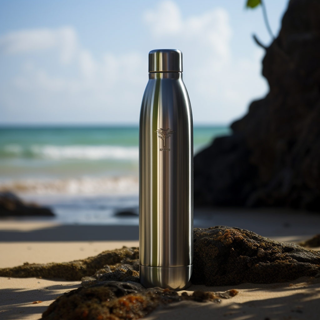 Superbe gourde personnalisable Trans Laser faite en acier inoxydable